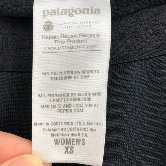 Patagonia Black Fleece Leggings / BaseLayer Pants size XS - Picture 3 of 13